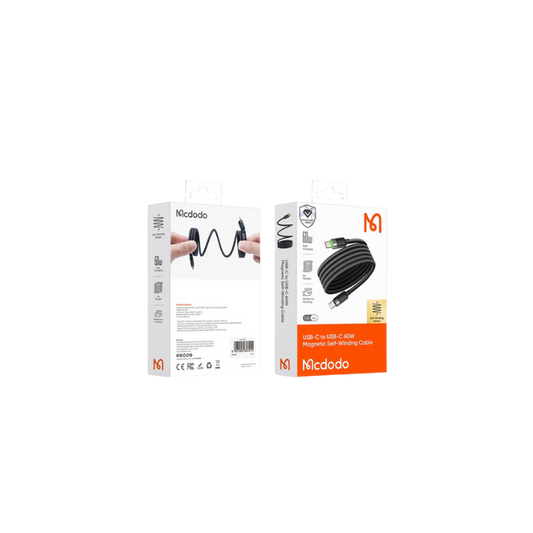 USB-C to USB-C 60W Magnetic self Winding cable |Mcdodo