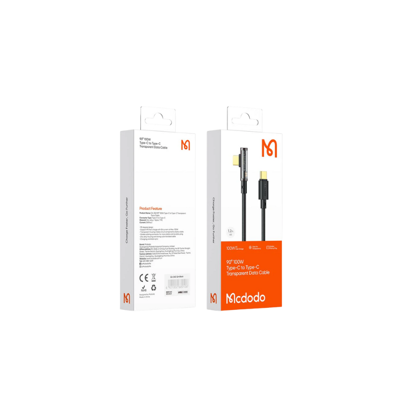 90 100W Type C to Type C Transparent Data Cable| Mcdodo