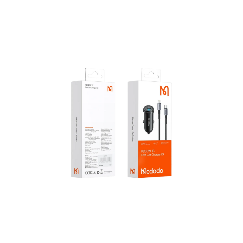 PD 30W 1C Fast Car charger Kit |Mcdodo