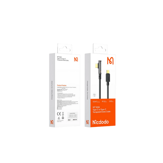 90 100W Type C to Type C Transparent Data Cable| Mcdodo