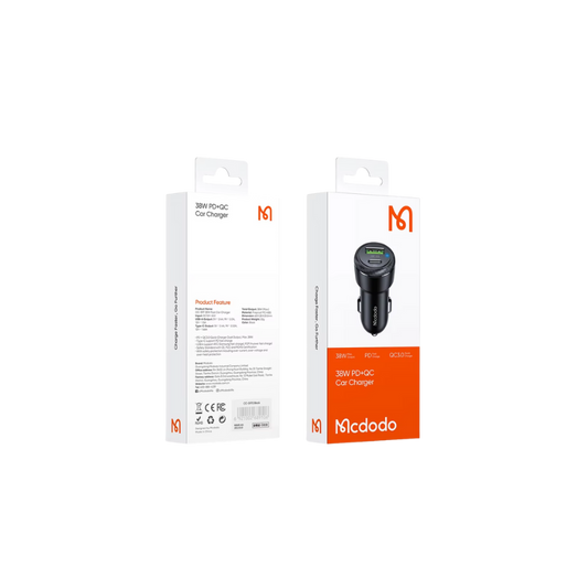 38W PD+QC Car Charger | Mcdodo