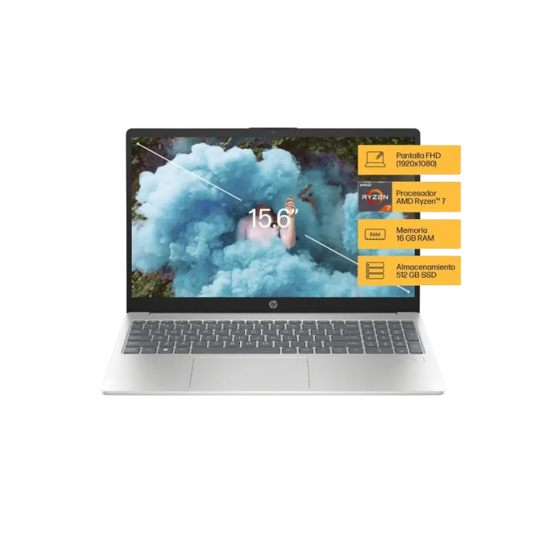 Hp 15-fc0225dx | FHD | Ryzen 7-7730U | 16GB | 512GB SSD Siver